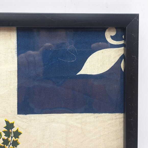 Antique Catholic Processional Flag Sacred Heart Carillon in Frame - Picture 8 of 11